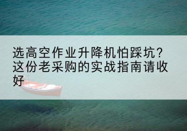 天涯高空作业升降机厂家推荐-选高空作业升降机怕踩坑？这份老采购的实战指南请收好